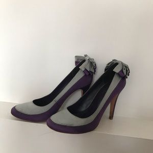 Karen Millen size 38 1/2 purple and gray shoes